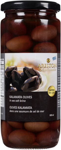 Ariston Olives Kalamata dans une Saumure de Sel de Mer 500 ml