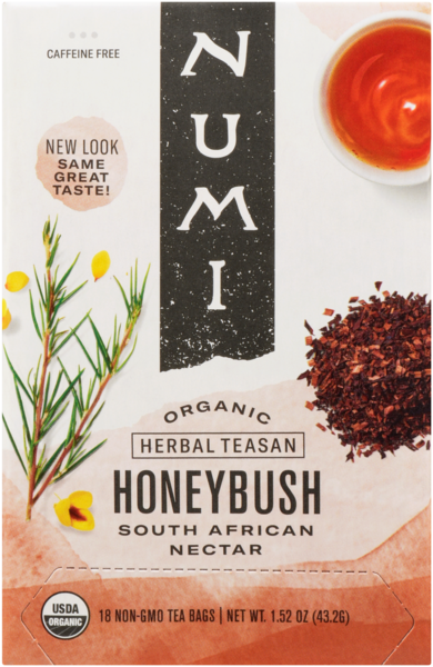 Numi Herbal Teasan Honeybush Organic 18 Non GMO Tea Bags 43.2 g
