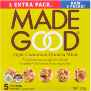 Made Good Bouchées Granola Pomme Cannelle 5 Emballages d'Une Portion x 24 g (120 g)