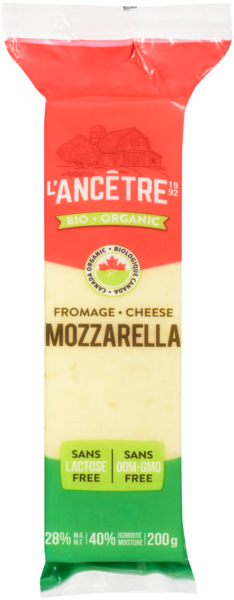L'Ancêtre Fromage Mozzarella (28% Mg) Pasteurise Bio
