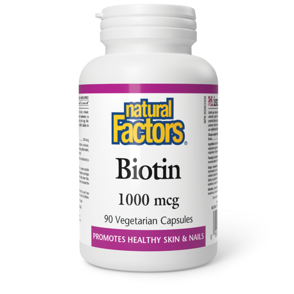 Natural Factors Biotine  1 000 mcg  90 capsules végétariennes