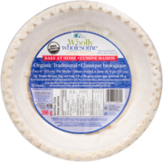 Wholly Wholesome Bake at Home Two 9" Pie Shells Organic Traditional 396 g