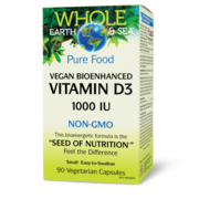 Whole Earth & Sea® Vitamine D3 bio-végétalienne 1 000 UI 90 capsules végétariennes