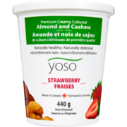 Yoso Premium Creamy Cultured Almond and Cashew Strawberry 440 g