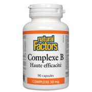 Natural Factors Complexe B Haute efficacité 50 mg 90 capsules
