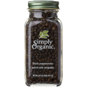 Simply Organic Black Peppercorns 75 g