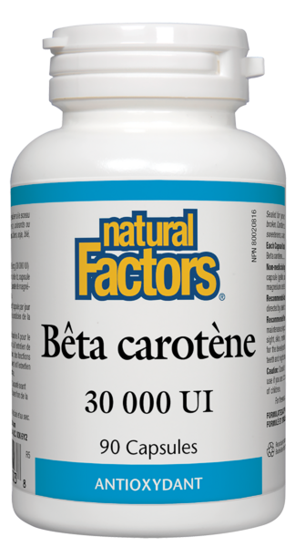 Natural Factors Bêta carotène  30 000 UI  90 capsules