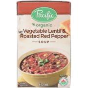 Pacific Foods Vegetable Lentil & Roasted Red Pepper Soup Organic 472 ml