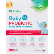Organika Baby Prebiotic + Probiotic Drops With Vitamin D