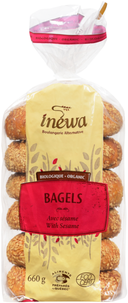 Inéwa Boulangerie Alternative Bagels avec Sésame Biologique 660 g
