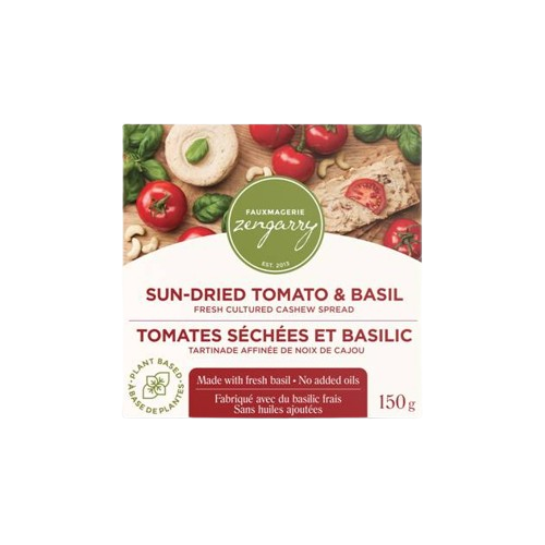 Fauxmagerie Zengarry Tartinade de Noix de Cajou de Culture Fraiche Tomates Séchées et Basilic 150 g