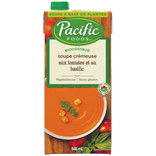 Pacific Foods Soupe Crémeuse Tomates Basilic Bio