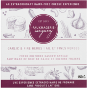 Fauxmagerie Zengarry Fresh Cultured Cashew Spread Garlic & Fine Herbs 150 g