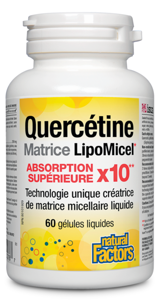 Natural Factors Quercétine  Matrice LipoMicel   250 mg  60 gélules