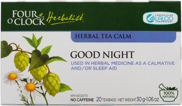 Four O'Clock Herbalist Herbal Tea Calm Good Night 20 Teabags 30 g