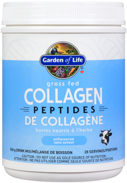 Garden Of Life Peptides de collagène de bovins nourris à l'herbe