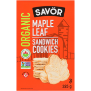 Savör Sandwich Cookies Maple Leaf Organic 325 g