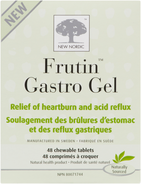New Nordic Frutin Gastro Gel 48 Comprimés à Croquer 1100 mg