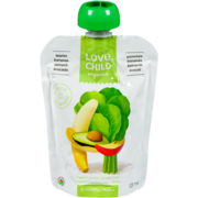Love Child Organics Organic Puree Apples, Bananas, Spinach, Avocado 6 Months+ 128 ml