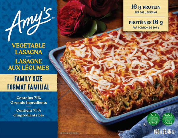 Amy's Kitchen Lasagne aux légumes FORMAT FAMILIAL