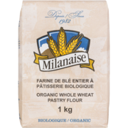 Milanaise Farine de Blé Entier à Pâtisserie Biologique 1 kg