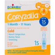 Boiron Coryzalia Médicament Homéopathique pour le Rhume 1 Mois - 11 Ans 15 x 1 ml