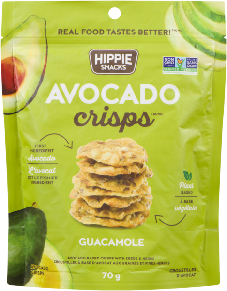 Hippie Snacks Croustilles d'Avocat Guacamole 70 g