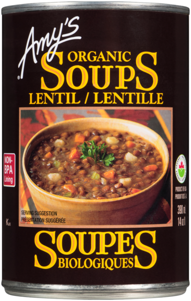 Amy's Kitchen Soupes Bio ~   Lentilles