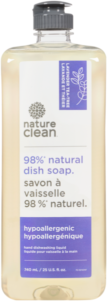 Nature Clean Liquide pour Vaisselle à la Main Lavande et Théier 740 ml