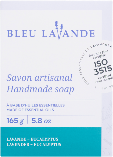 Bleu Lavande   Savon Artisanal Lavande-Eucalyptus - 165 G