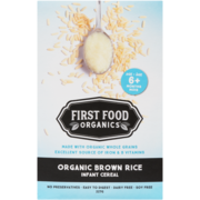 First Food Organics Infant Cereal Organic Brown Rice Age 6+ Months 227 g