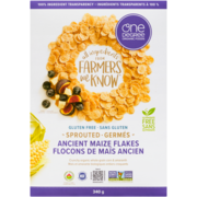 One Degree Organic Foods Flocons de Maïs Ancien Germés 340 g