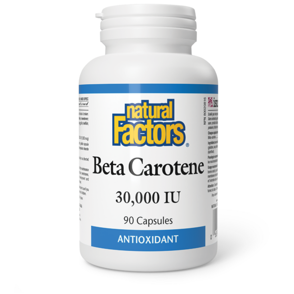 Natural Factors Bêta carotène  30 000 UI  90 capsules