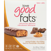Love Good Fats Peanut Butter Chocolatey 4 Snack Bars x 39 g (156 g)