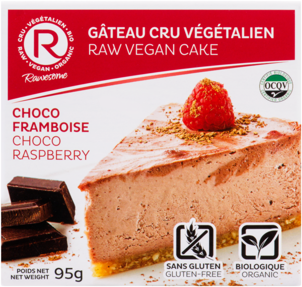 Rawesome Gâteau Cru Végétalien Choco Framboise 95 g