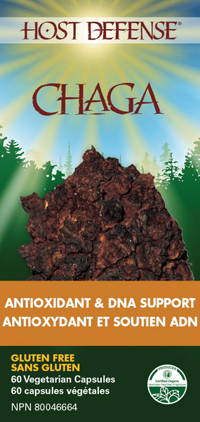 Host Defense Chaga Antioxydant & Soutien ADN 60 Capsules