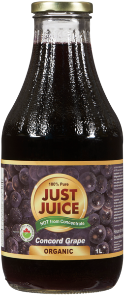 Just Juice Organic Concord Grape juice