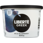 Liberté Greek Yogourt Wild Blueberry 0 % M.F. 500 g