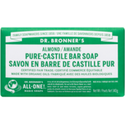 Dr. Bronner's Savon en Barre de Castille Pur Amande 140 g