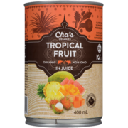 Cha's Organics Tropical Fruit in Juice 400 ml