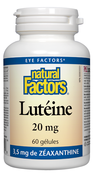 Natural Factors Lutéine  20 mg  60 gélules