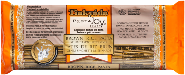 Tinkyáda Pasta Joy Ready Pâtes de Riz Brun Genre Spaghetti de Épinards 340 g