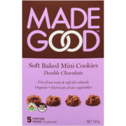 Made Good Soft Baked Mini Cookies Double Chocolate 5 Portion Packs x 24 g (120 g)